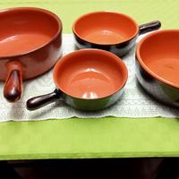 Set quattro tegami in terracotta