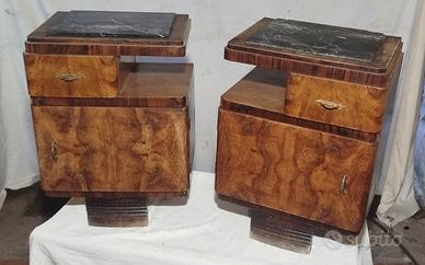 2 comodini art decò anni 30