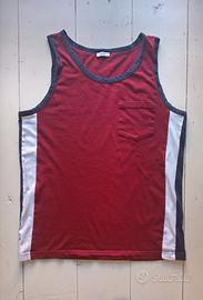 Canotta in cotone rosso bordeaux da uomo. Ragno. M