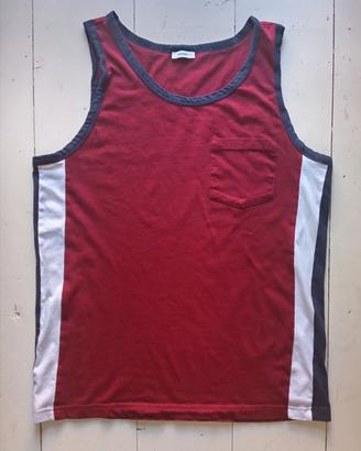 Canotta in cotone rosso bordeaux da uomo. Ragno. M