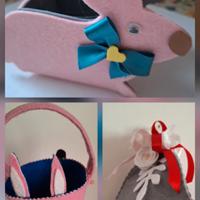 Set 3pz Pasquali da riempire di ovetti .ved.descr.