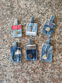 Portachiavi in jeans handmade