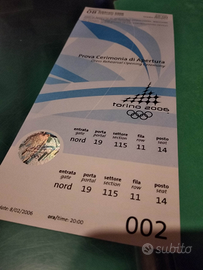 Biglietto Prova Cerimonia Apertura Olimpiadi 2006