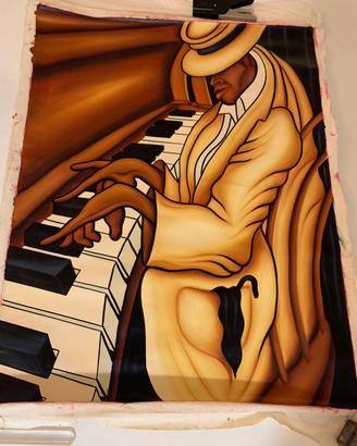 dipinto cubano pianizza Jazz