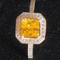 ANELLO “MABINA” ARGENTO 925 E ZIRCONE GIALLO
