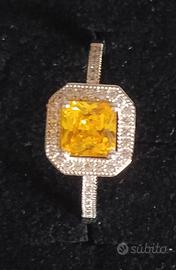 ANELLO “MABINA” ARGENTO 925 E ZIRCONE GIALLO