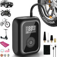 Mini Compressore Portatile con Luce LED Nero