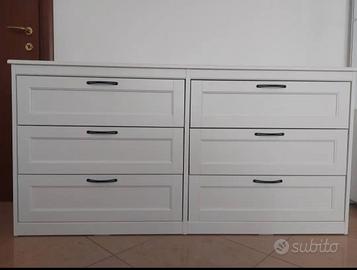 Cassettira Bianca 6 cassetti