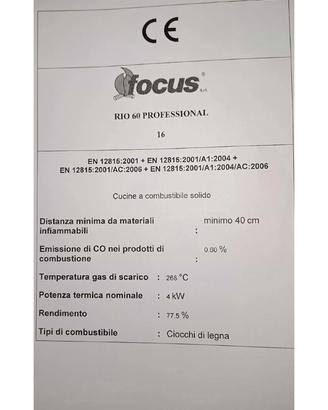 Stufa a legna Focus