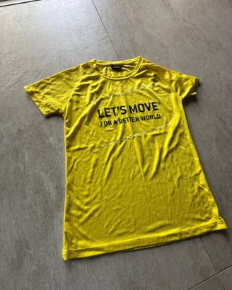T-shirt gialla techno gym