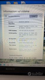 pc sony vaio  512 hdd 6gb ram corei7