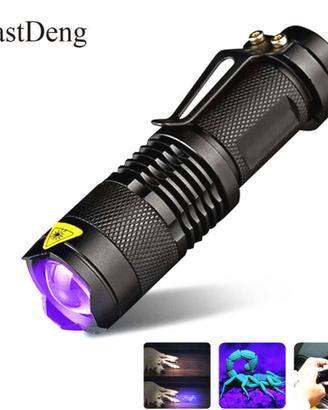 Torcia a Raggi Ultravioletti UV-395nm con Zoom