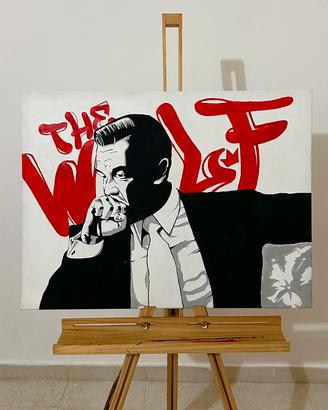 quadro artigianale pop art THE WOLF OF WALL STREET
