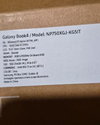 Portatile Samsung Galaxi book4