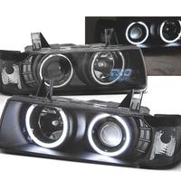 FARI BMW E36 90-99 CCFL OCCHI ANGEL FONDO NERO