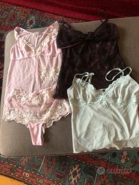 Modelli vari canotte con pizzo