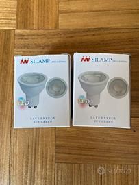 2 faretti led attacco GU10 luce naturale 4200