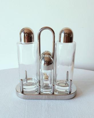 Alessi 5070 Set condimenti olio, aceto, sale, pepe