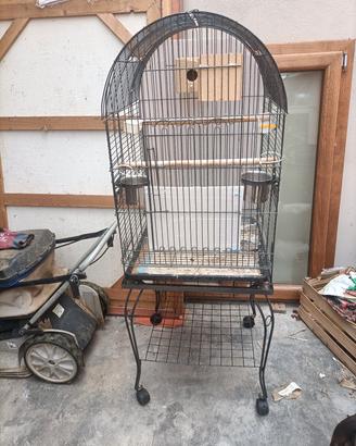 gabbia per pappagallo, e uccelli misti