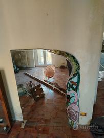 Specchio "Fenicottero" Artigianale con Lampada 