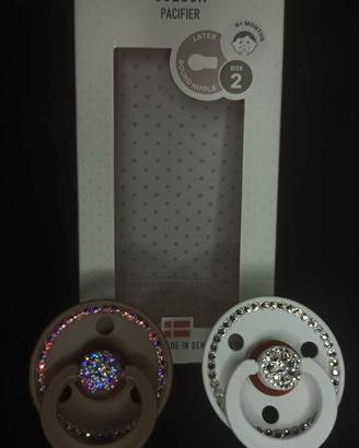 Set 2 ciucci BIBS con strass Swarovski – da 2 mesi