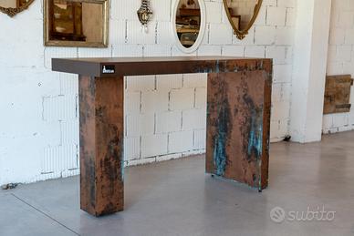 Tavolo console effetto verderame