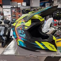 AIROH Casco Cross Wraaap - Cyber - Yellow - Motor'