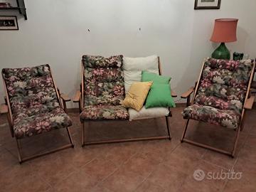 divano con poltrone da giardino 