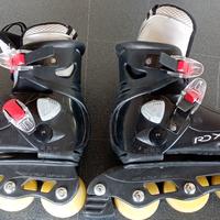 Pattini in linea per bambini+casco+protezioni