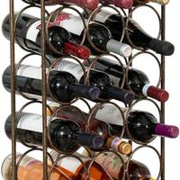 Cantinetta Portabottiglie in Ferro Battuto Nero Bi