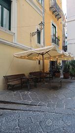 Ombrellone 3x3 palo centrale ecru 2pezzi