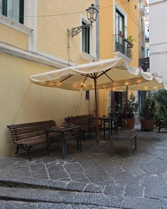 Ombrellone 3x3 palo centrale ecru 2pezzi