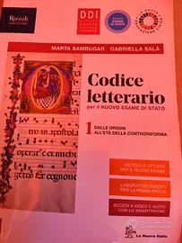 Libro scolastico " Codice letterario" volume 1