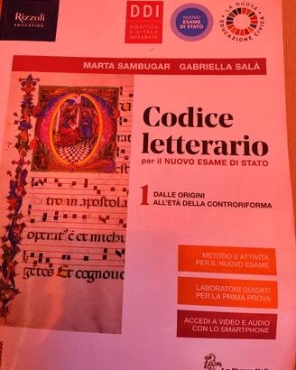 Libro scolastico " Codice letterario" volume 1