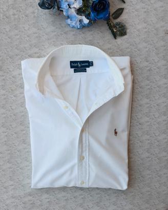 Camicia-Ralph Lauren-Yarmouth-Uomo-Bianca-TG XL