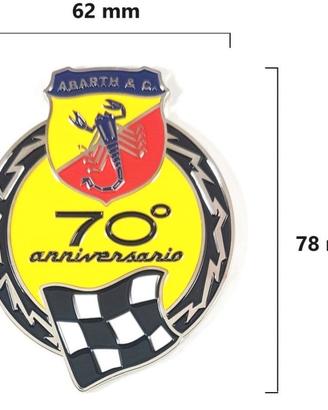 ABARTH 70° ANNIVERSARIO 595 FREGIO BADGE METALLO