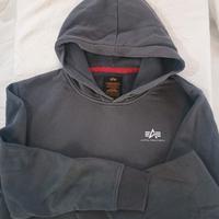 Felpa con cappuccio Alpha Industries grigia