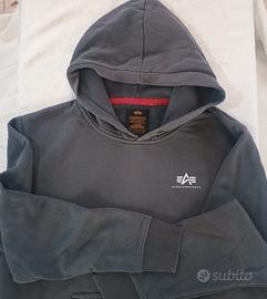 Felpa con cappuccio Alpha Industries grigia