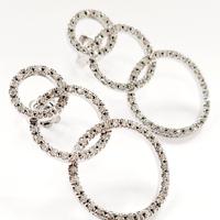 Orecchini pendenti multi cerchio  Oro e Diamanti