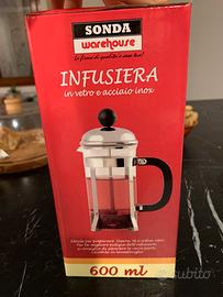 Infusiera in vetro e acciaio inox