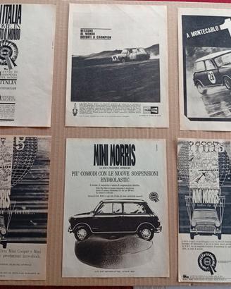 BMC Mini Morris Cooper 7 x Pubblicita' originali