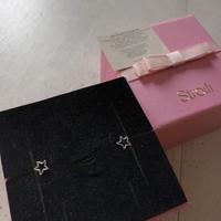 Orecchini stelle oro bianco stroili