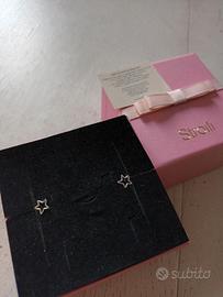 Orecchini stelle oro bianco stroili