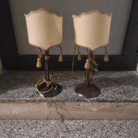 coppia di lumi in ferro battuto 