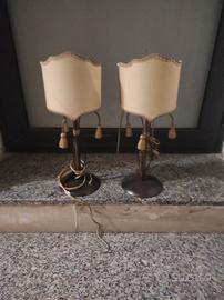 coppia di lumi in ferro battuto 