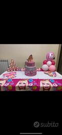 Torta finta barbie +addobbi