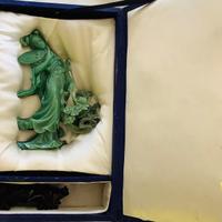 Statua cinese di Giada verde