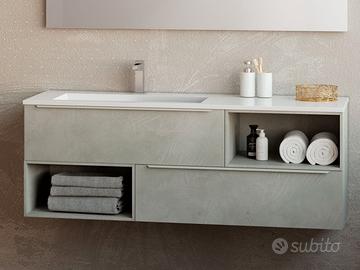 Top lavandino resina bianco lucido nuovo imballato