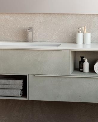 Top lavandino resina bianco lucido nuovo imballato