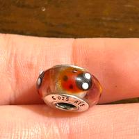 Charm pandora murrina con coccinelle rosse